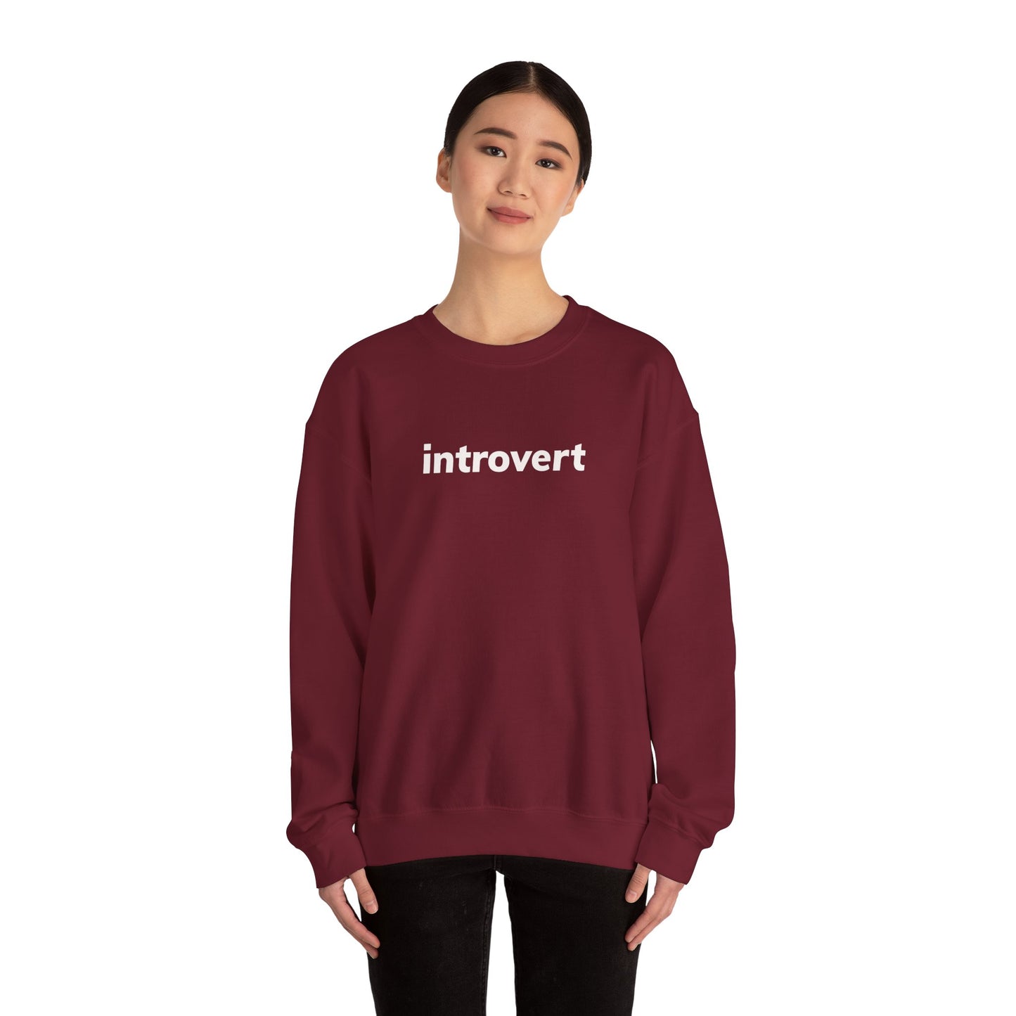 Introvert Minimal Design Sweatshirt, Introvert Quote Sweatshirt, Gift for Introverted People, Homebody Cozy Sweatshirt