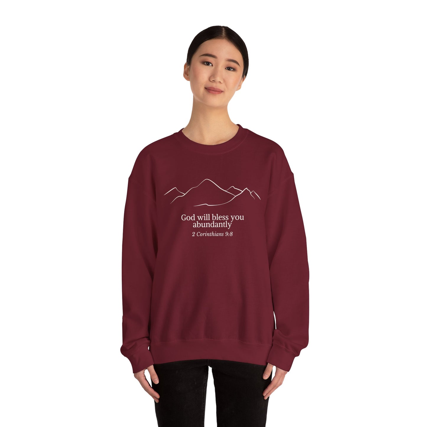 God Abundance, God Bible Verse Sweatshirt, Faith Sweatshirt, Christian Bible Quote Sweatshirt, Bible Verse Crewneck, Christian gift