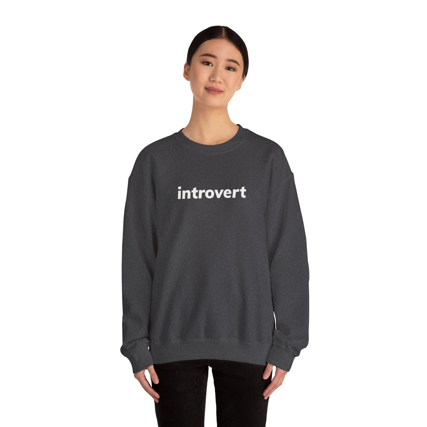 Introvert Minimal Design Sweatshirt, Introvert Quote Sweatshirt, Gift for Introverted People, Homebody Cozy Sweatshirt