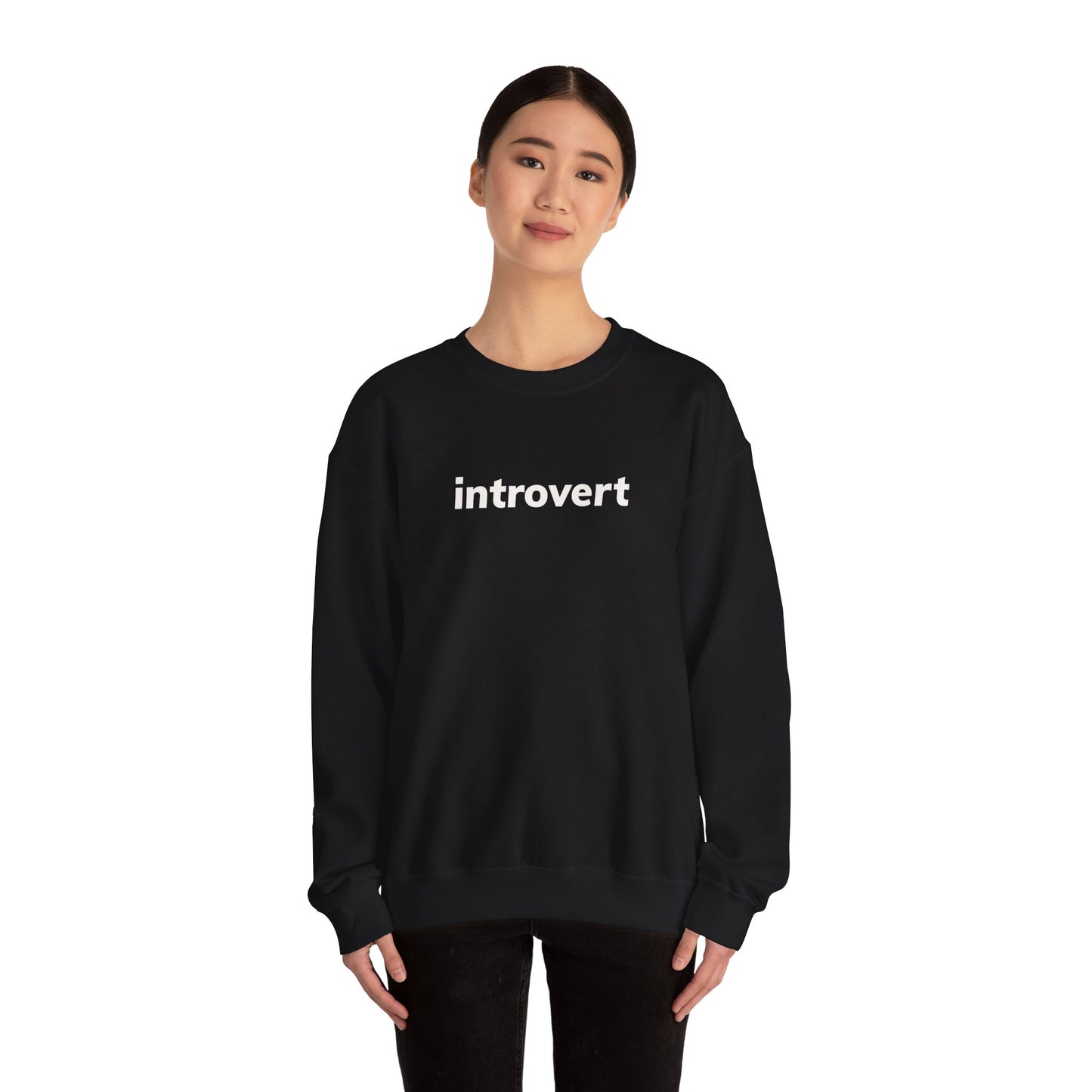Introvert Minimal Design Sweatshirt, Introvert Quote Sweatshirt, Gift for Introverted People, Homebody Cozy Sweatshirt