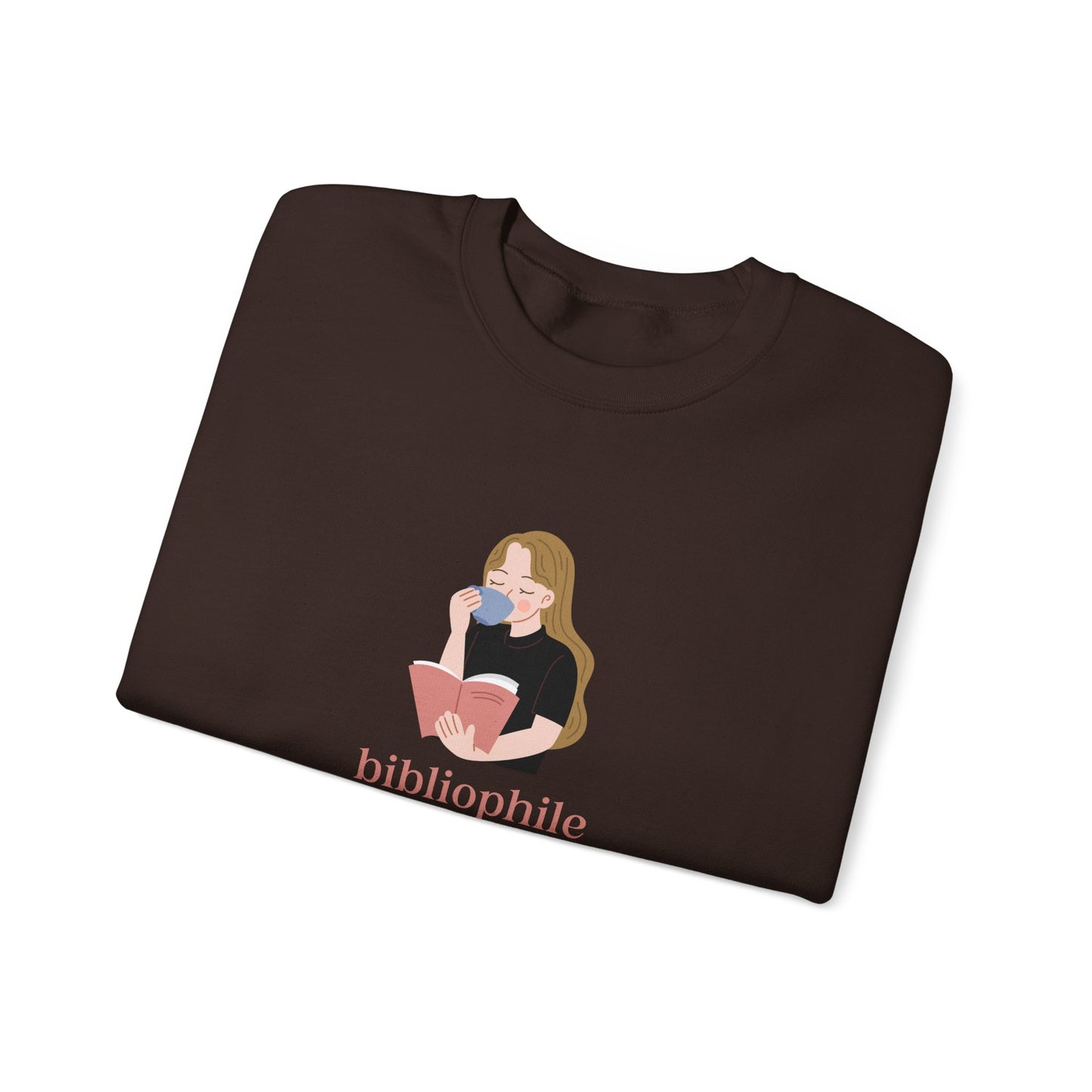 Bibliophile Girl Illustration Sweatshirt, Book Lover Sweatshirt, Reader Apparel, Bookish Gift Sweatshirt