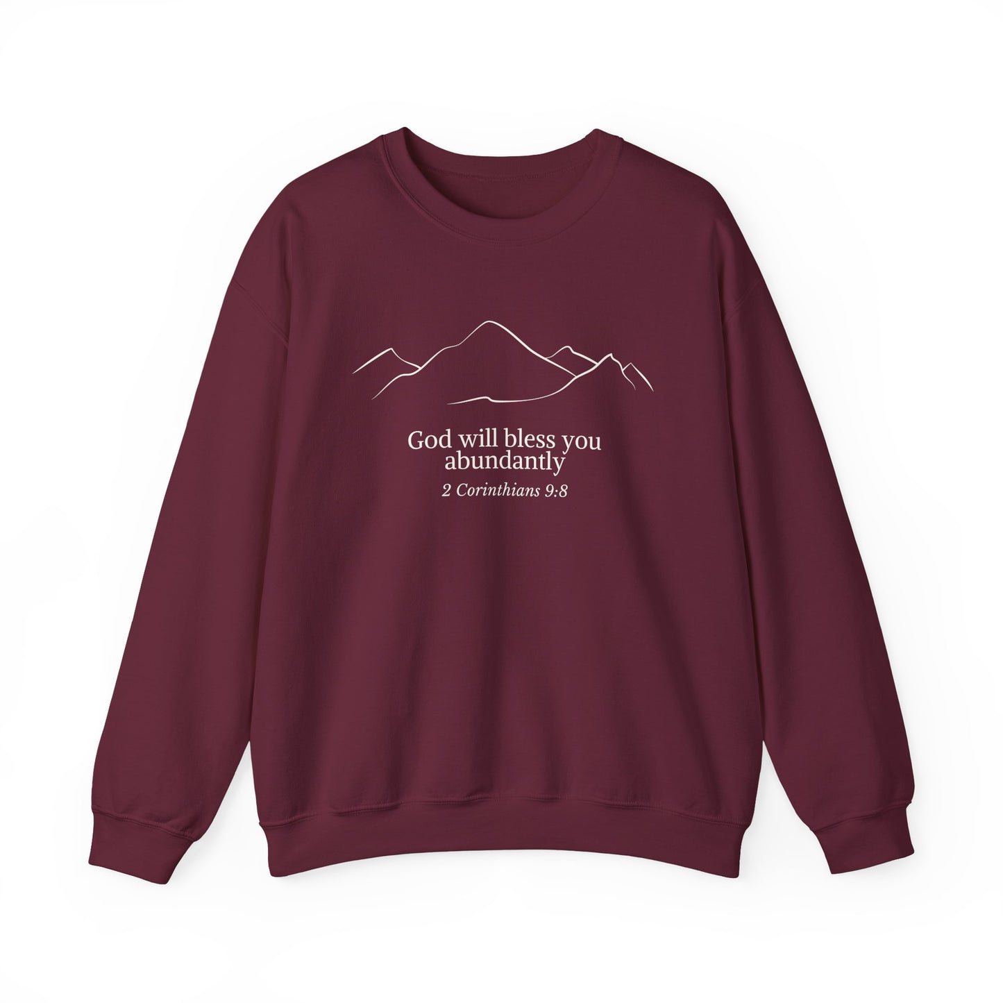 God Abundance, God Bible Verse Sweatshirt, Faith Sweatshirt, Christian Bible Quote Sweatshirt, Bible Verse Crewneck, Christian gift
