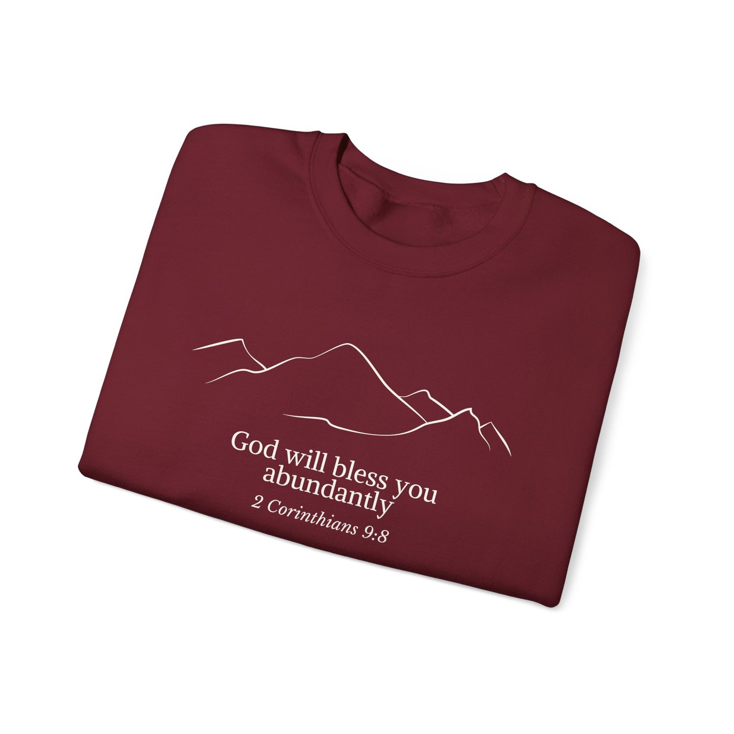 God Abundance, God Bible Verse Sweatshirt, Faith Sweatshirt, Christian Bible Quote Sweatshirt, Bible Verse Crewneck, Christian gift