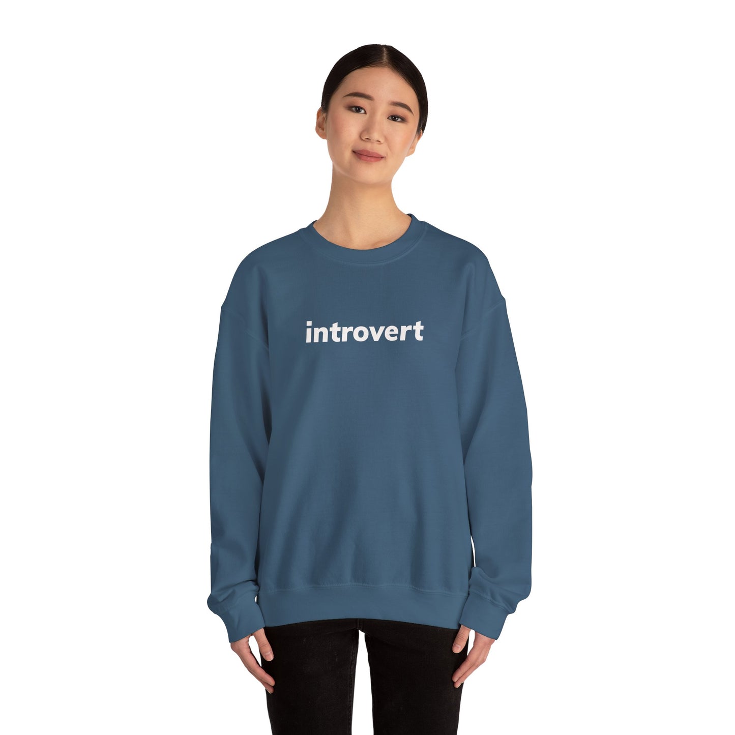 Introvert Minimal Design Sweatshirt, Introvert Quote Sweatshirt, Gift for Introverted People, Homebody Cozy Sweatshirt