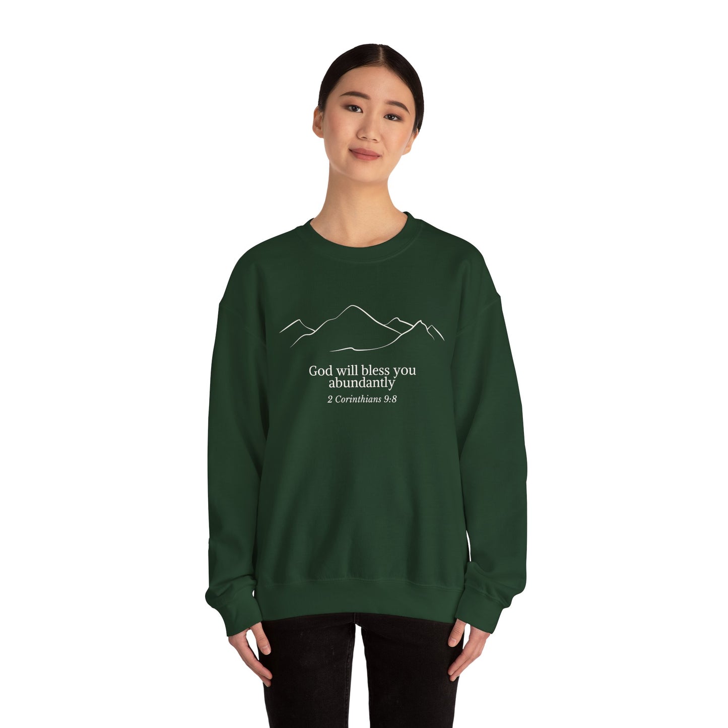God Abundance, God Bible Verse Sweatshirt, Faith Sweatshirt, Christian Bible Quote Sweatshirt, Bible Verse Crewneck, Christian gift