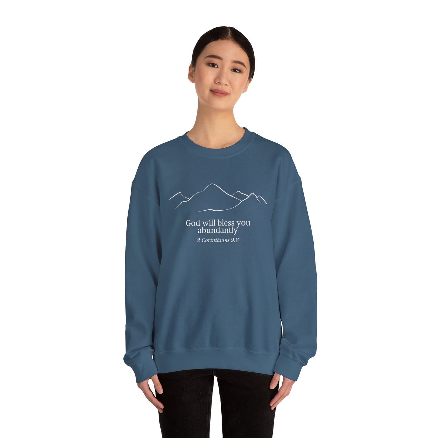God Abundance, God Bible Verse Sweatshirt, Faith Sweatshirt, Christian Bible Quote Sweatshirt, Bible Verse Crewneck, Christian gift