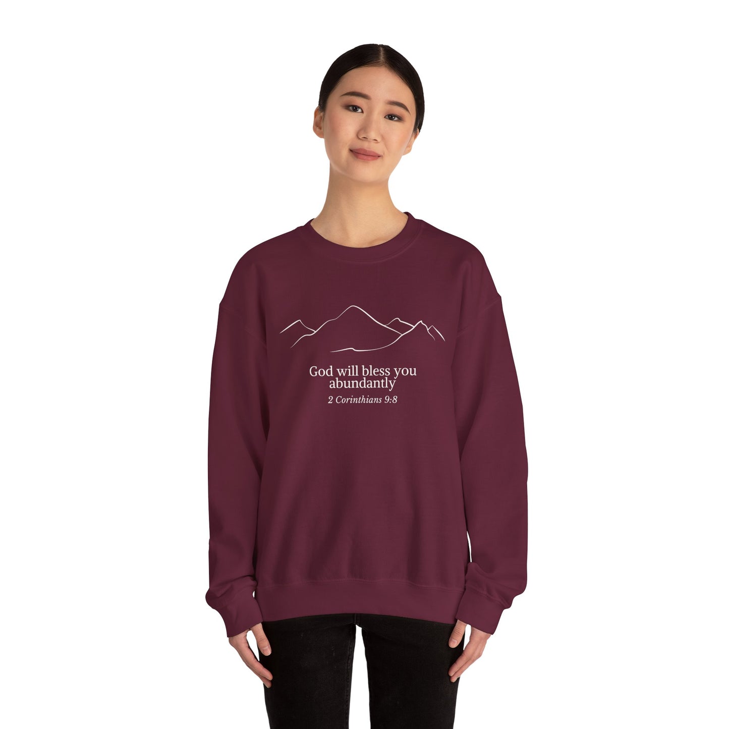 God Abundance, God Bible Verse Sweatshirt, Faith Sweatshirt, Christian Bible Quote Sweatshirt, Bible Verse Crewneck, Christian gift