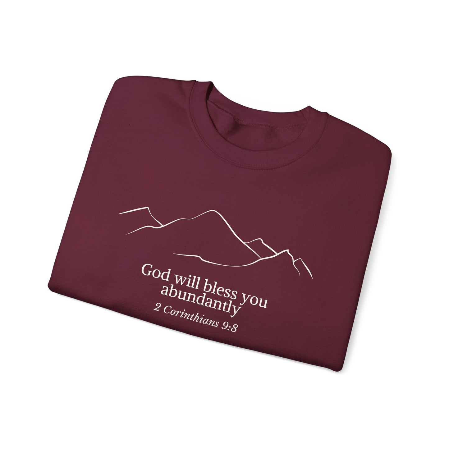 God Abundance, God Bible Verse Sweatshirt, Faith Sweatshirt, Christian Bible Quote Sweatshirt, Bible Verse Crewneck, Christian gift