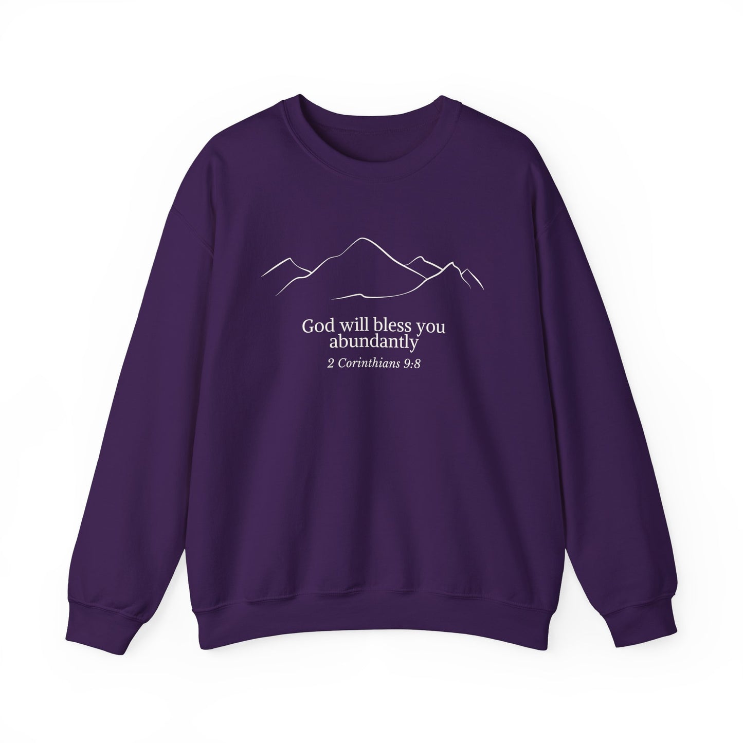God Abundance, God Bible Verse Sweatshirt, Faith Sweatshirt, Christian Bible Quote Sweatshirt, Bible Verse Crewneck, Christian gift