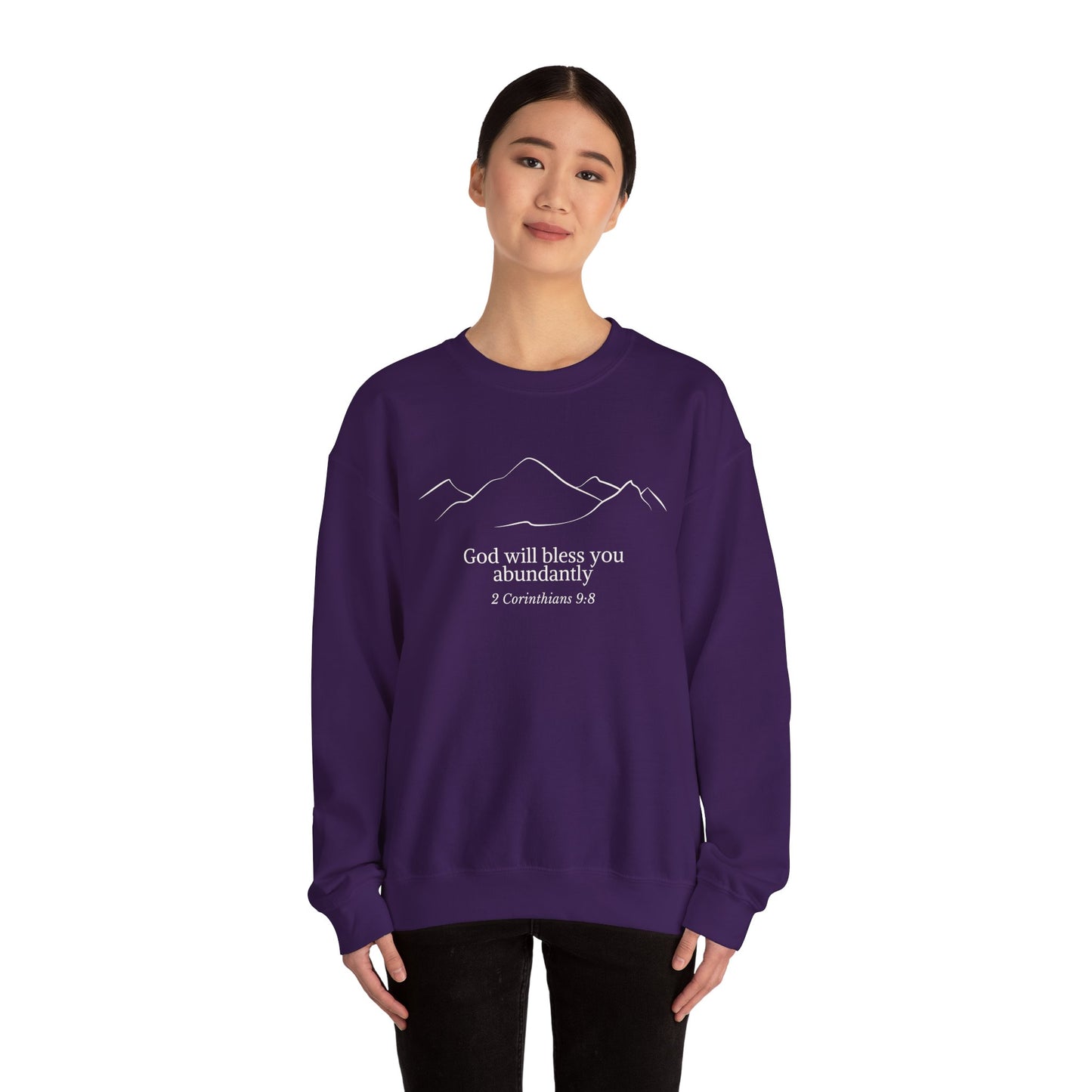 God Abundance, God Bible Verse Sweatshirt, Faith Sweatshirt, Christian Bible Quote Sweatshirt, Bible Verse Crewneck, Christian gift